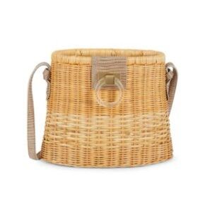Pamela Munson Chic Tan Woven Shoulder Bag